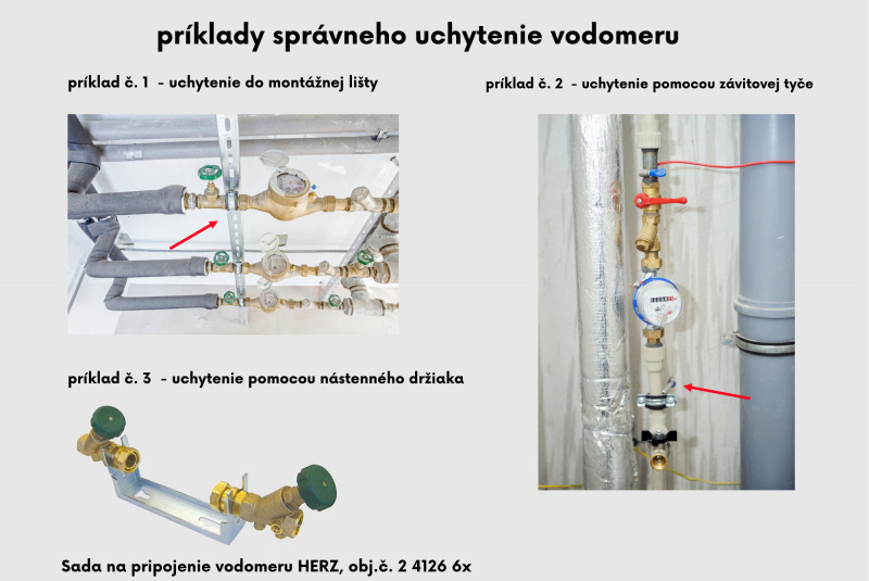 Poradna - novinky / Uchytenie vodomeru v bytovom jadre - foto Poradna - novinky / Uchytenie vodomeru v bytovom jadre - foto